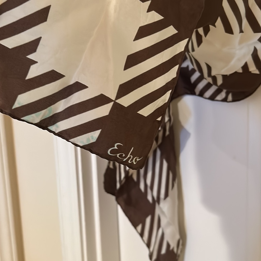 Silk scarf, Echo brand, approx. 16” x 74”